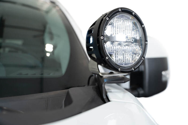 Ford Super Duty F250 Ditch Light Brackets - Driver/Passenger Side Pair - Addictive Desert Designs - Hammer Black - `23-`27